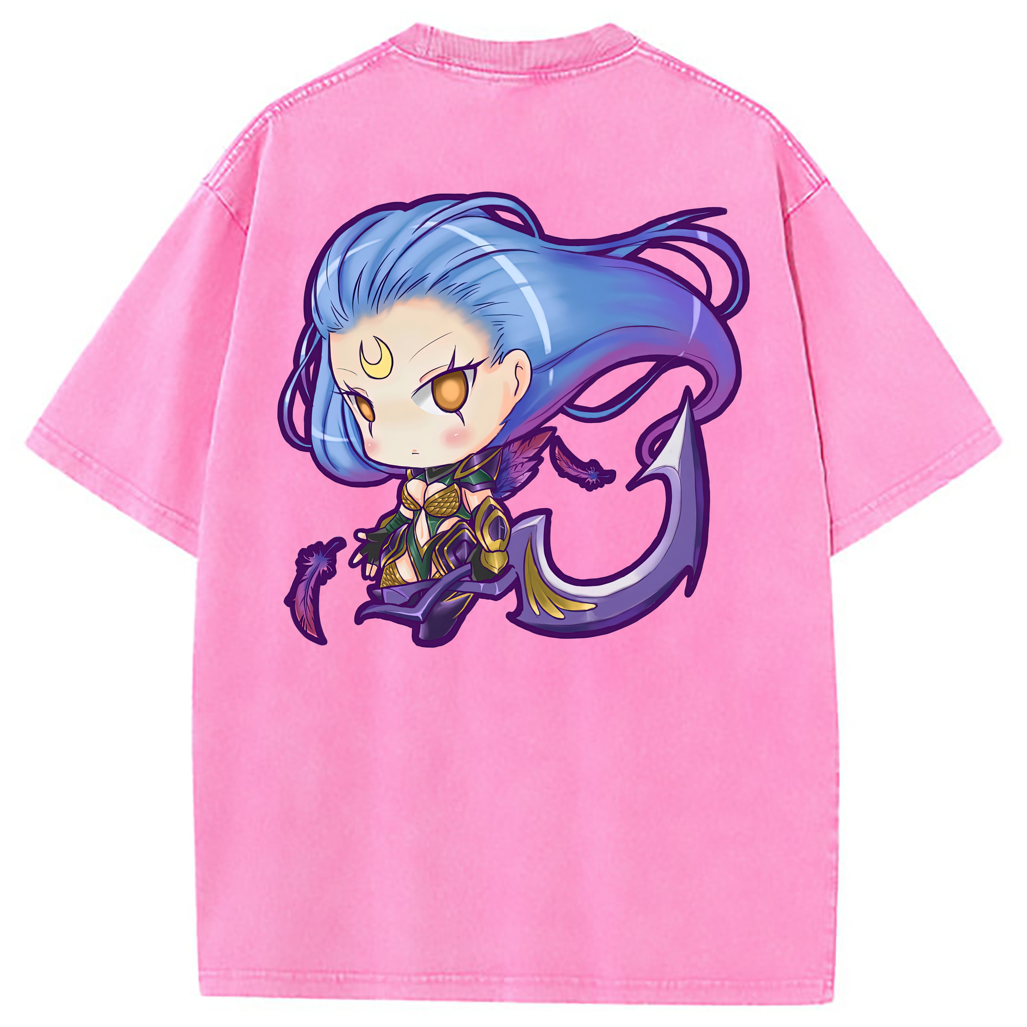 （画像用） リーグ・オブ・レジェンド League of Legends LOL 綿100% ヴィンテージ風 半袖Tシャツ（背面プリント）
